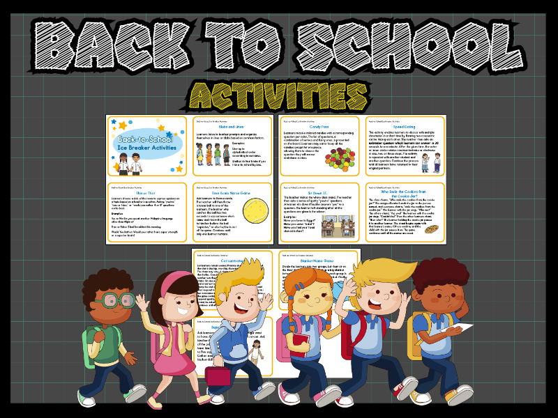 Back to School Ice Breaker Games & Activities | Fun First Week Team Building
