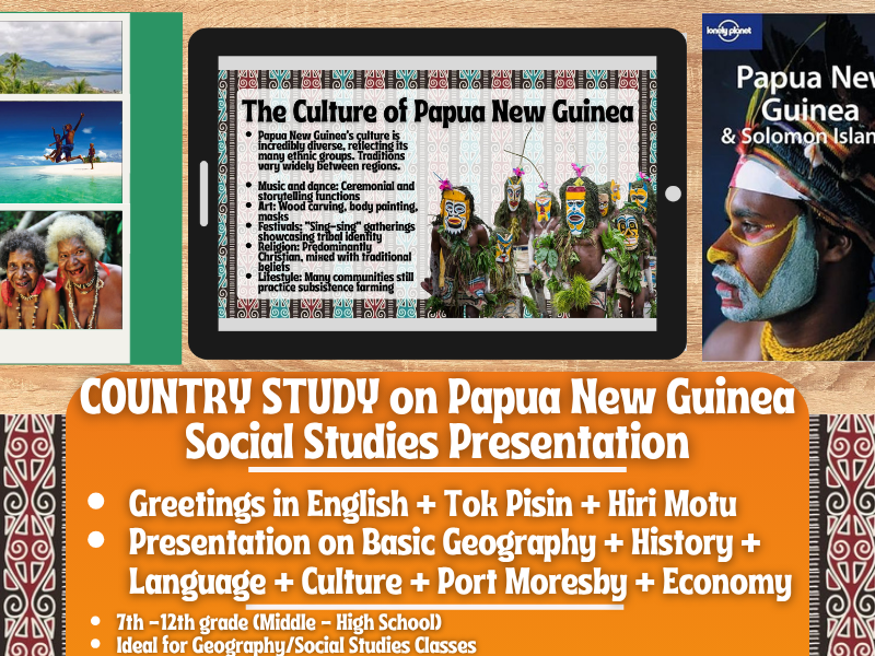 Papua New Guinea Country Study - Geography + Social Studies Presentation