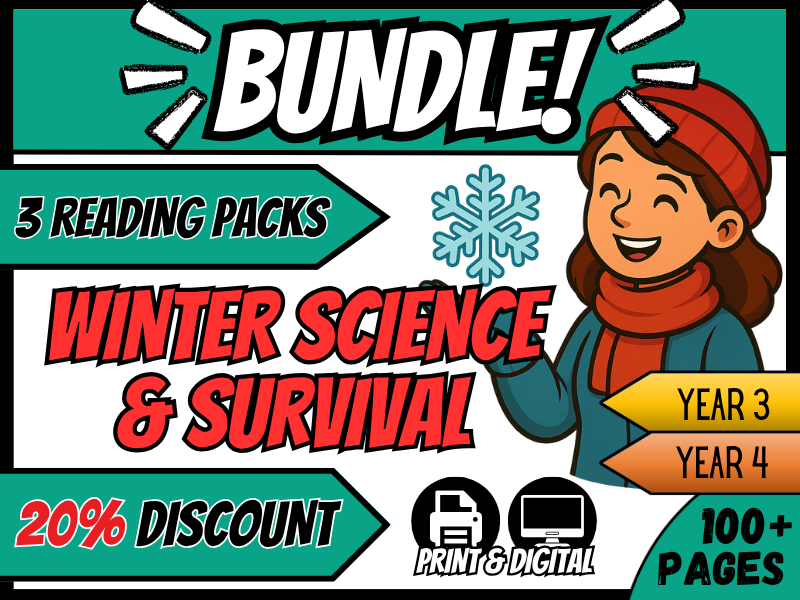 Winter Science & Survival Bundle | Reading Comprehension | Year 3/4