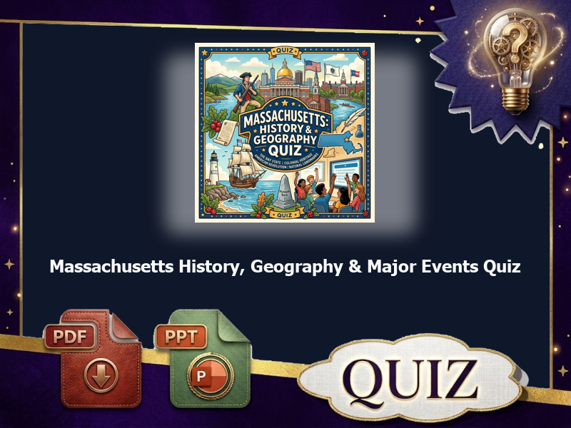 Massachusetts History, Geography & Major Events Quiz : 57 QUIZ & answer