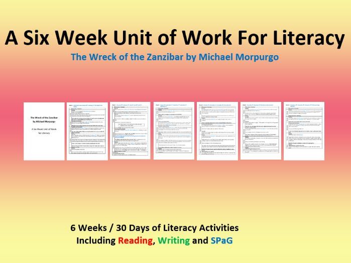 English Planning - The Wreck of the Zanzibar by Michael Morpurgo