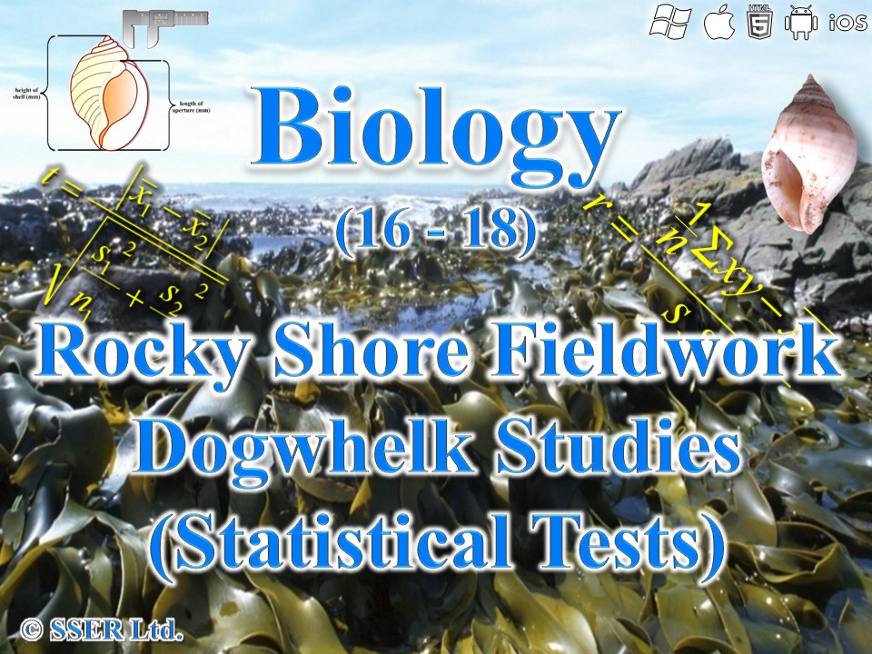 BIOA_3.7.4 Statistics - Rocky Shore Fieldwork Statistical Tests (Stdent's t -test & Pearson's PMCC)