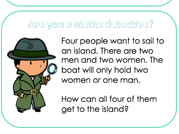 Maths display cards poster challenges ks2 year 4