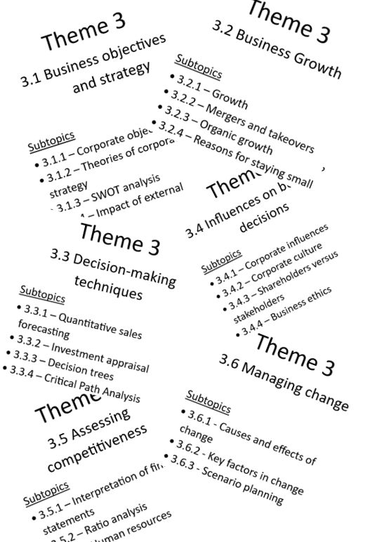 Theme 3 booklets Business Studies Edexcel A Level