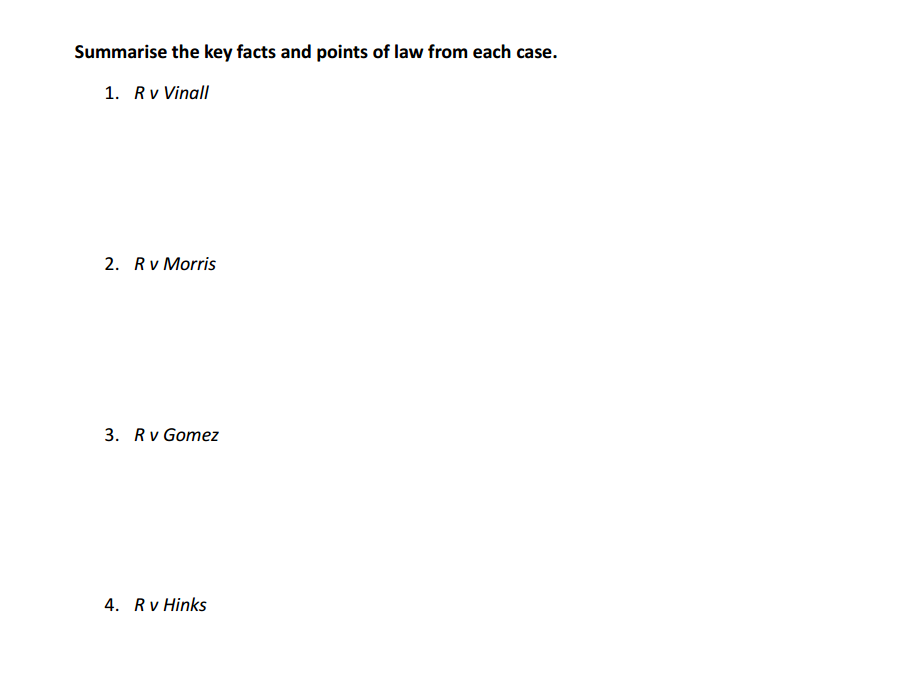 Property offences - Key cases test (OCR A-level law)