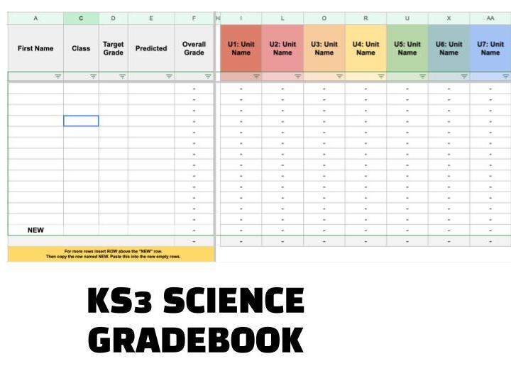 KS3 Science Gradebook