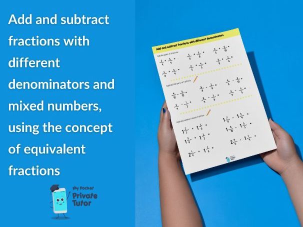 Add and subtract fractions with different denominators