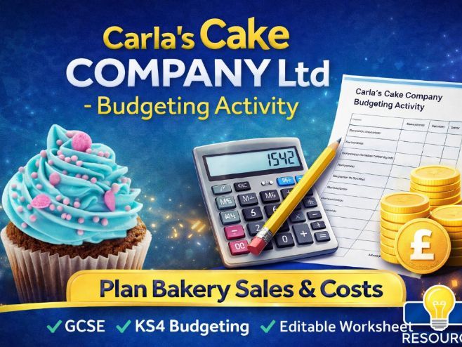 Carla's Cake Company Ltd- Budgeting activity