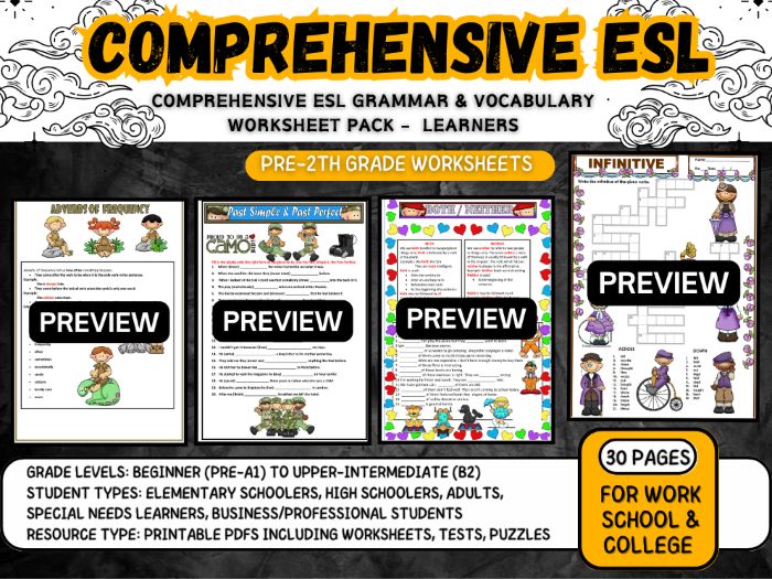 Comprehensive ESL Grammar & Vocabulary