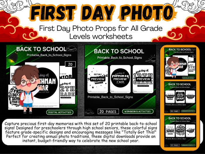 Printable Back to School Signs Worksheet