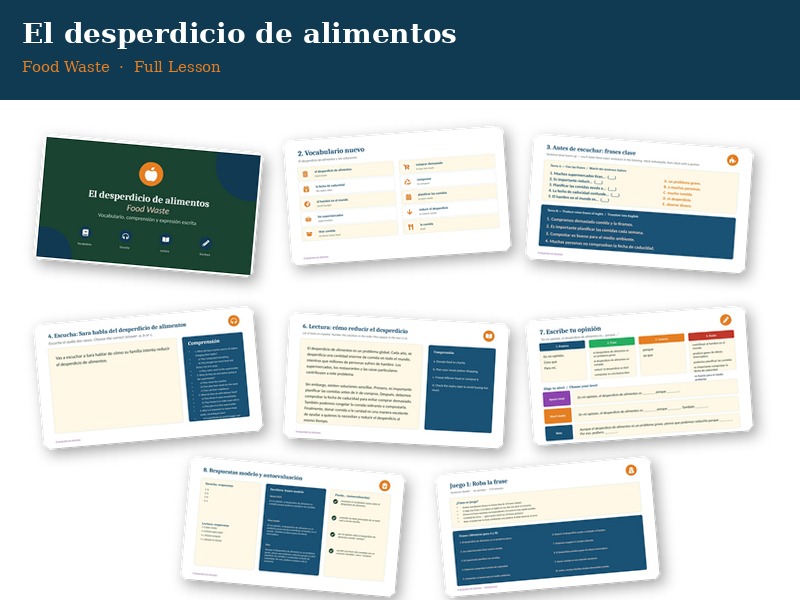 Food Waste Spanish Lesson - Conti Style