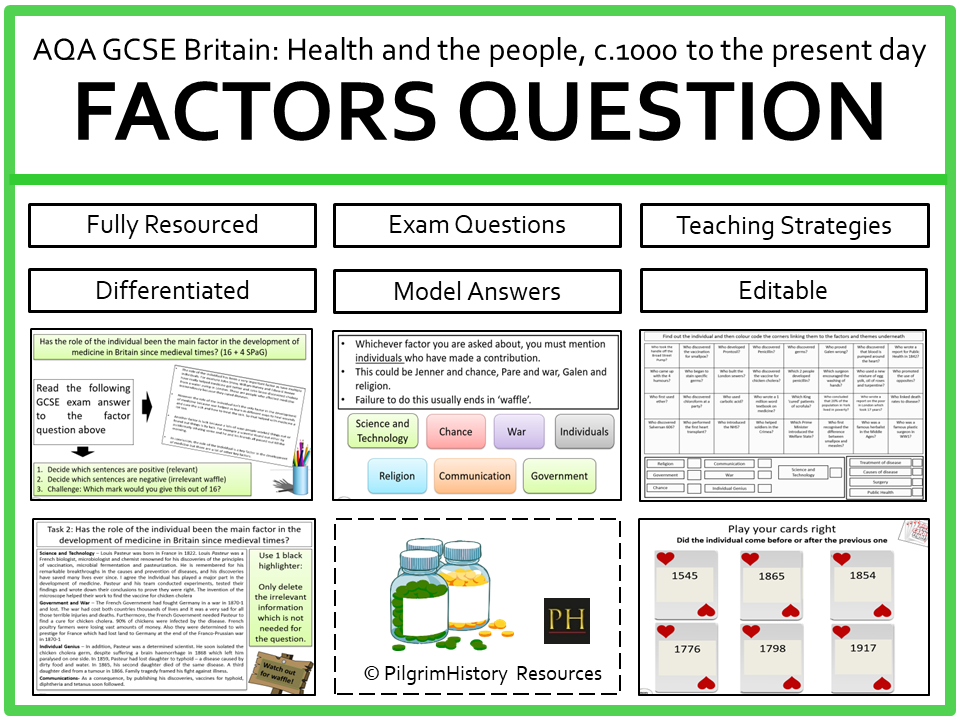 AQA GCSE Britain Health and the People: Factor Questions - Exam Skills and Revision