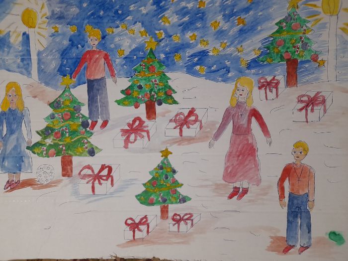 A beautiful landscape of winter