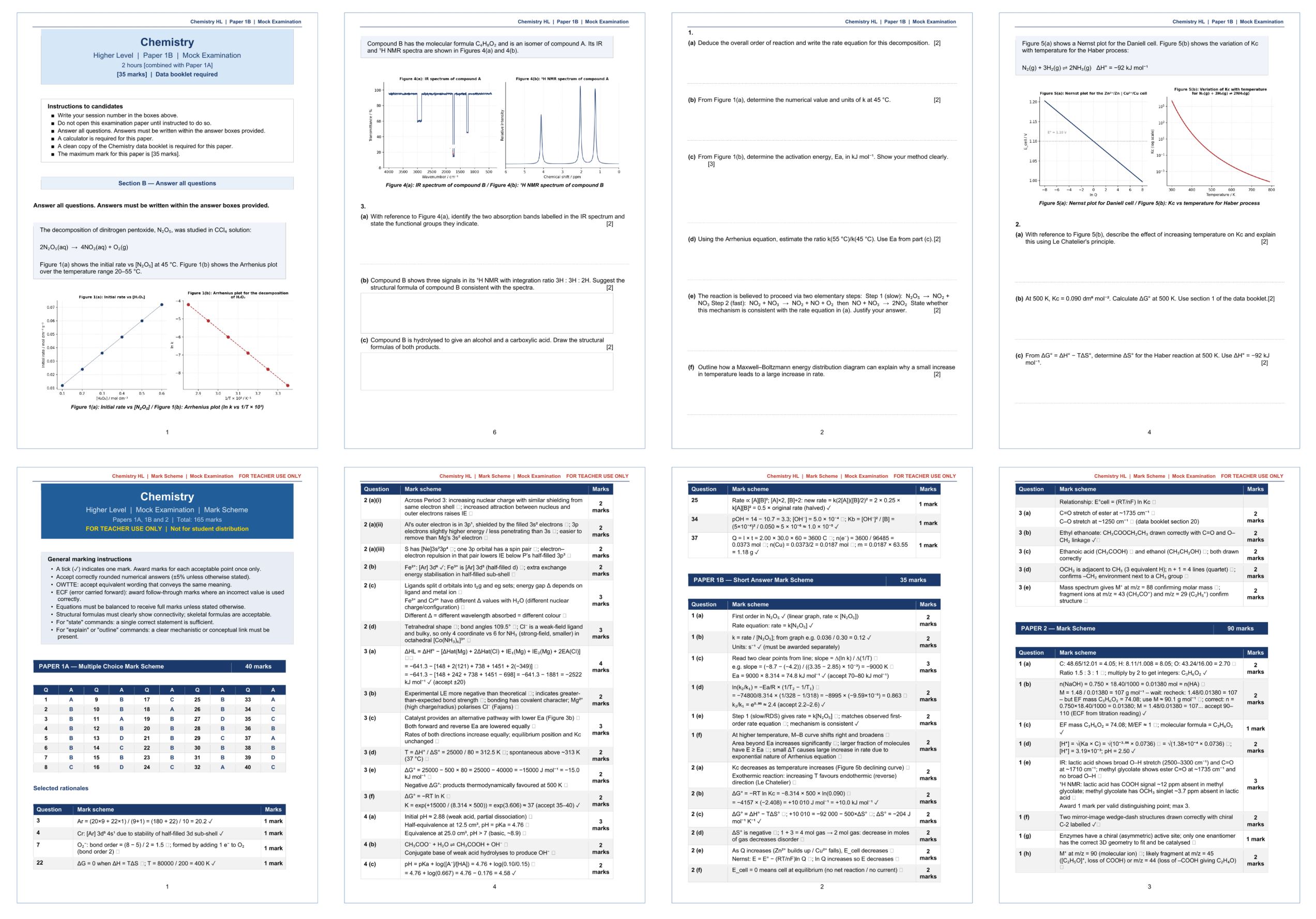 IB DP Chemistry 2026 - Practice Mock Exams: 3 Versions - 18 Papers ...