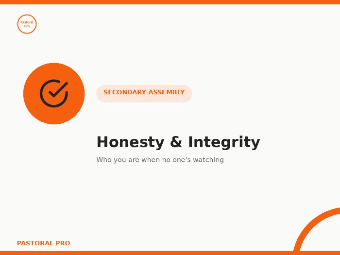 Honesty & Integrity Assembly — Ready-to-Deliver Secondary PowerPoint