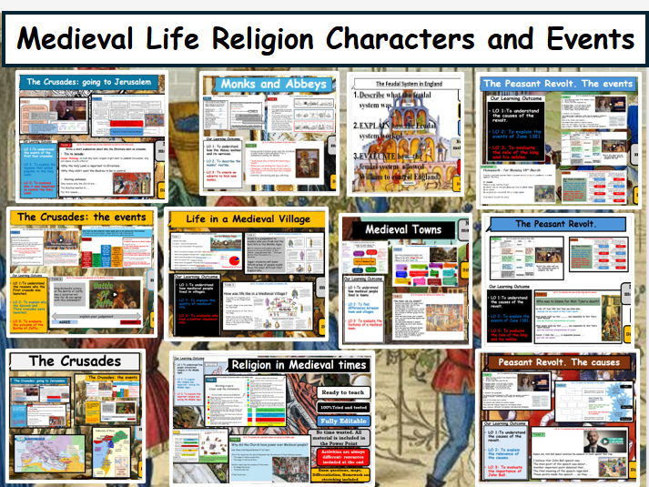 Medieval Life Religion Characters and Events