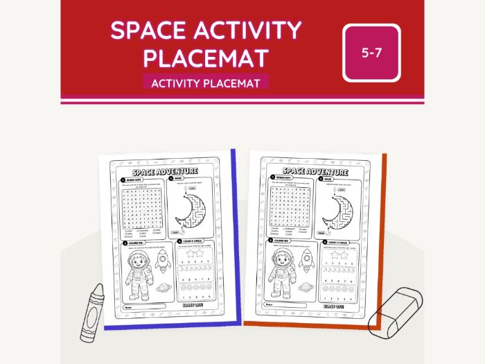 Space Activity Placemat Word Search | 2 pp