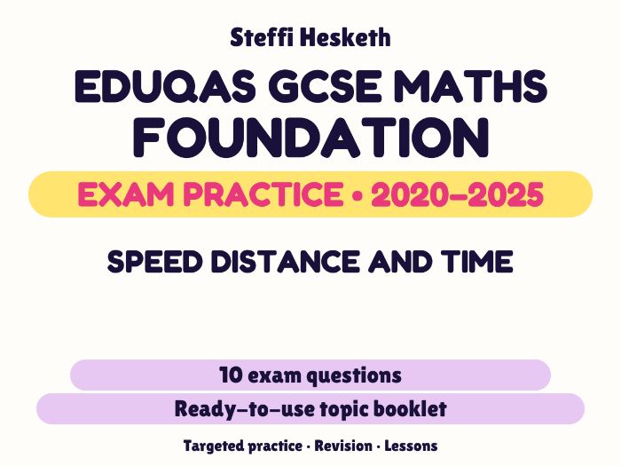 Eduqas GCSE Maths Foundation: Speed distance and time Exam Questions | 2020-2025