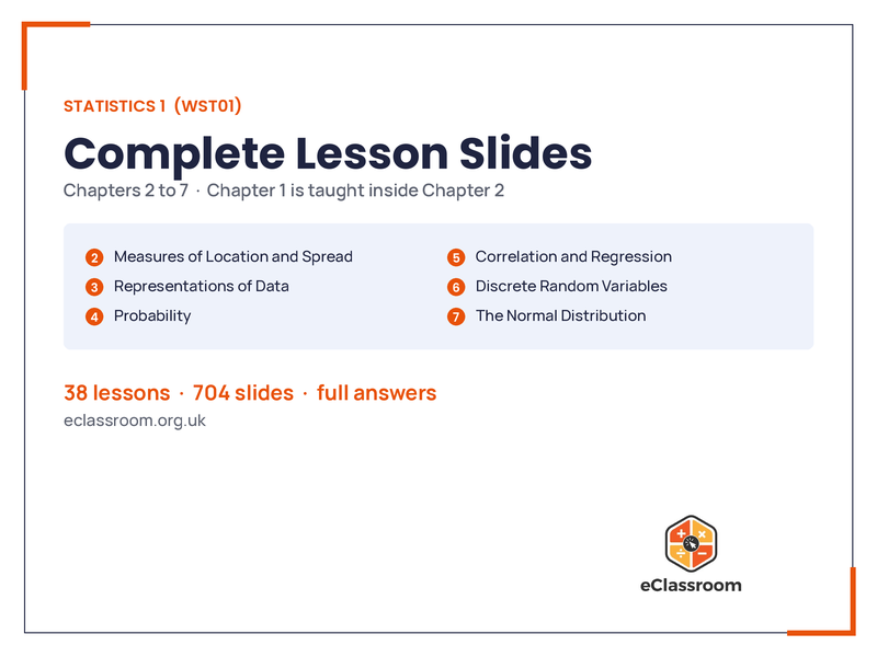 IAL Statistics 1 complete lesson slides bundle