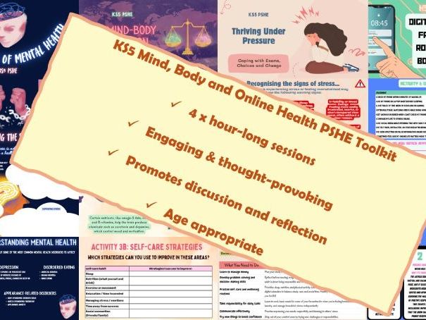 KS5 PSHE Mental Health & Wellbeing Unit: Mental Health Mechanics, Stress management, Online Health