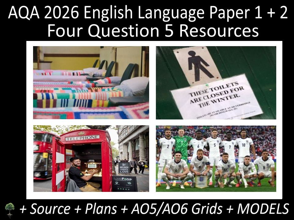 Four Question 5: AQA 2026 English Language Paper 1 + 2 | Resources