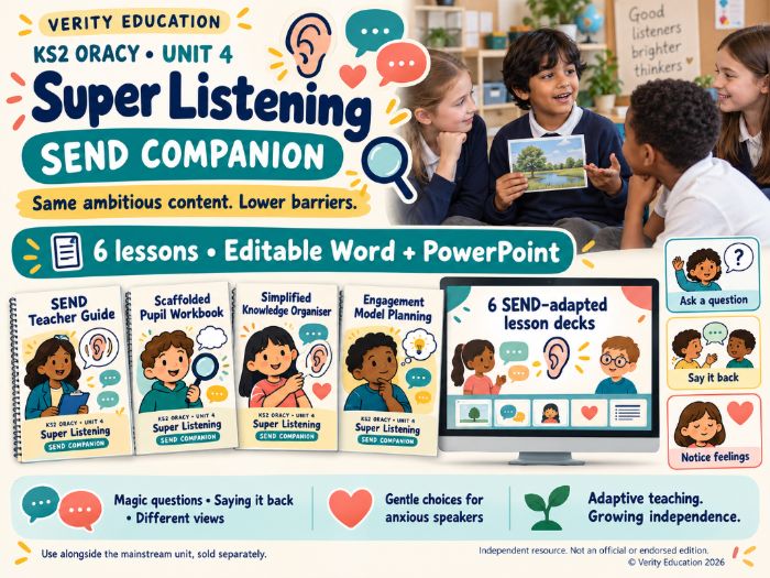 KS2 Oracy Unit 4: Super Listening — SEND-Adapted Pack
