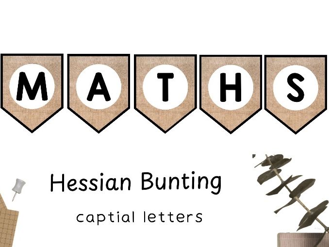 Hessian Bunting   A-Z capital letters