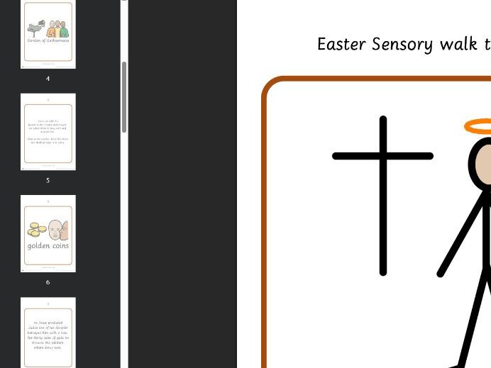 Walk through Easter Senseory Story
