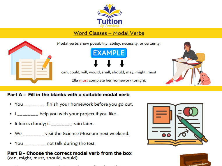 11. 11+ English - Reading Comprehension: Inference & Retrieval; Grammar: Modal Verbs