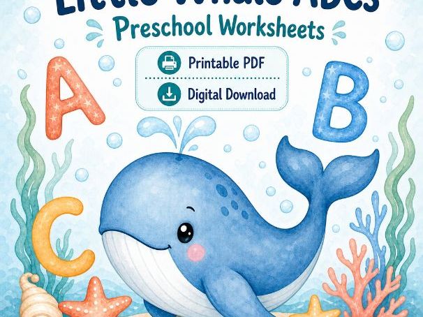 Little Whale ABC Preschool Worksheets