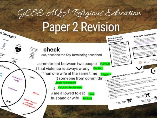 GCSE RE AQA Paper 2 Full Revision Lesson (All 4 Themes, Last-Minute Recap)