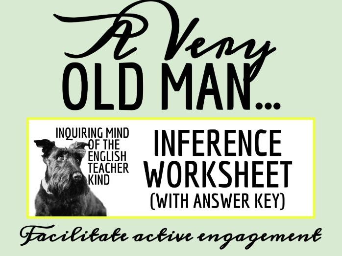 "A Very Old Man with Enormous Wings" Close Reading Analysis Worksheet and Answer Key