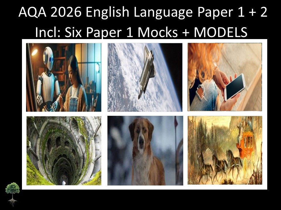 Six AQA 2026 GCSE English Language Paper 1 + 2 Mocks | Models