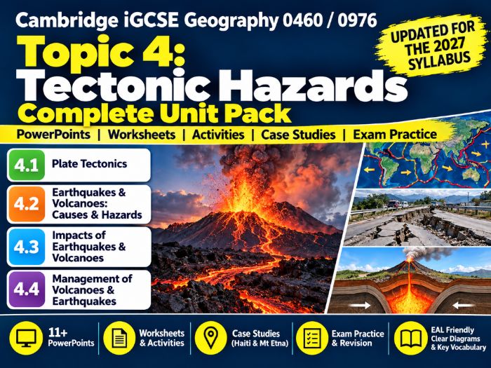 Topic 4: Tectonic Hazards Complete Unit Pack (UPDATED FOR 2027) | CIE iGCSE Geography