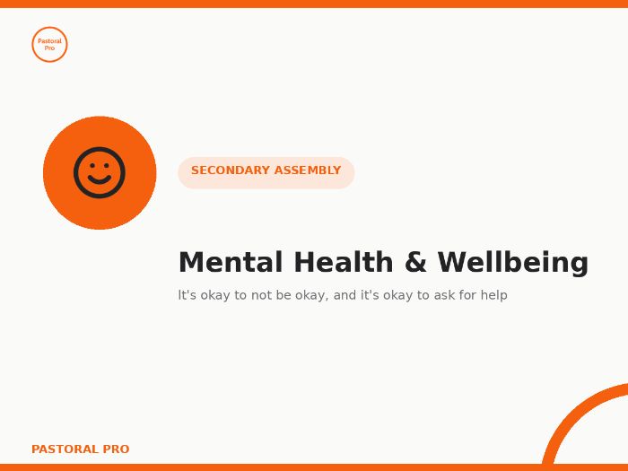 Mental Health & Wellbeing Assembly — Ready-to-Deliver Secondary PowerPoint