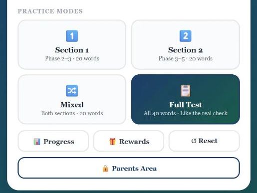 PSC Practice - Year 1 Phonics Screening Check App