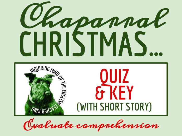 "A Chaparral Christmas Gift" by O. Henry Quiz and Answer Key | Winter Holiday Literature