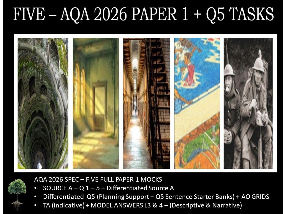 FIVE - NEW AQA PAPER 1 | 2026 FULL MOCKS | Q5 TASKS