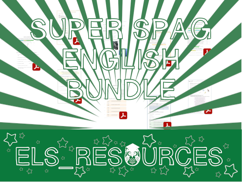 Super SPAG English Activity Worksheets Bundle (Set of 9)