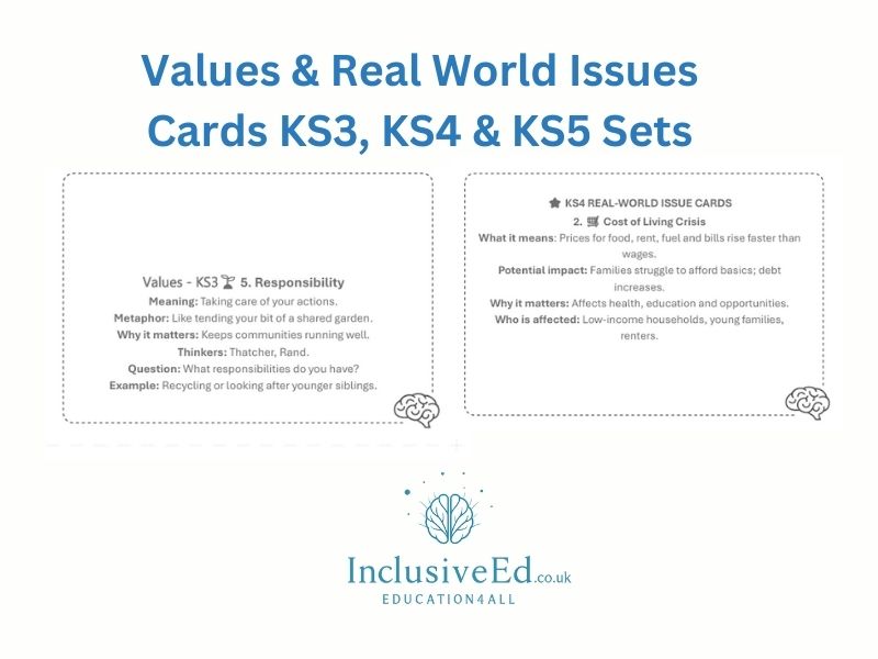 Values & Real World Issues Cards KS3 -KS5