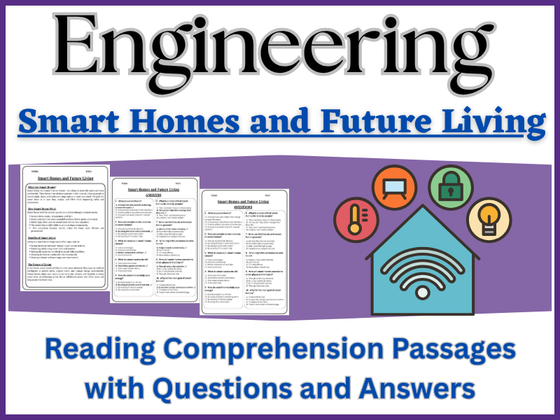 Smart Homes and Future Living: Reading Comprehension – Fun, Interactive & Ready-to-Print