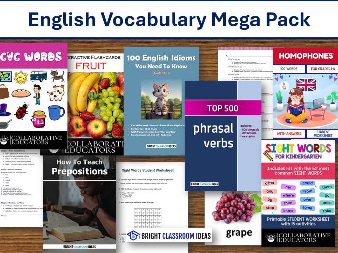Mega English Vocabulary Pack – 13 Printable & Digital Resources for ESL / EFL