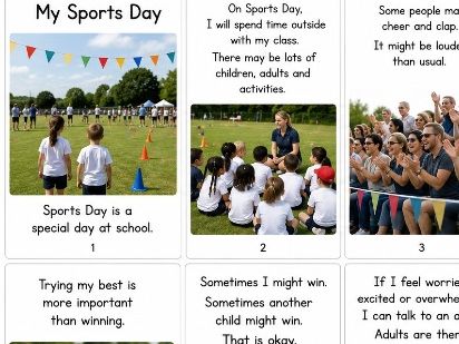 Sports Day Social Story-SEND, Autism, EYFS & KS1 Transition Support