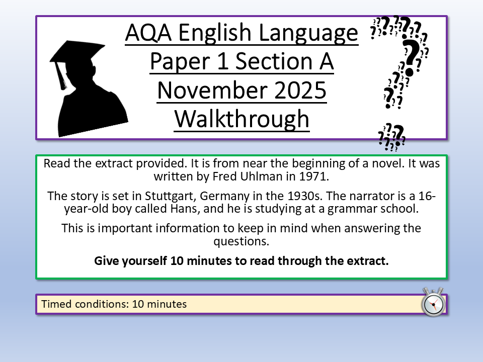AQA English Language Paper 1 November 2025