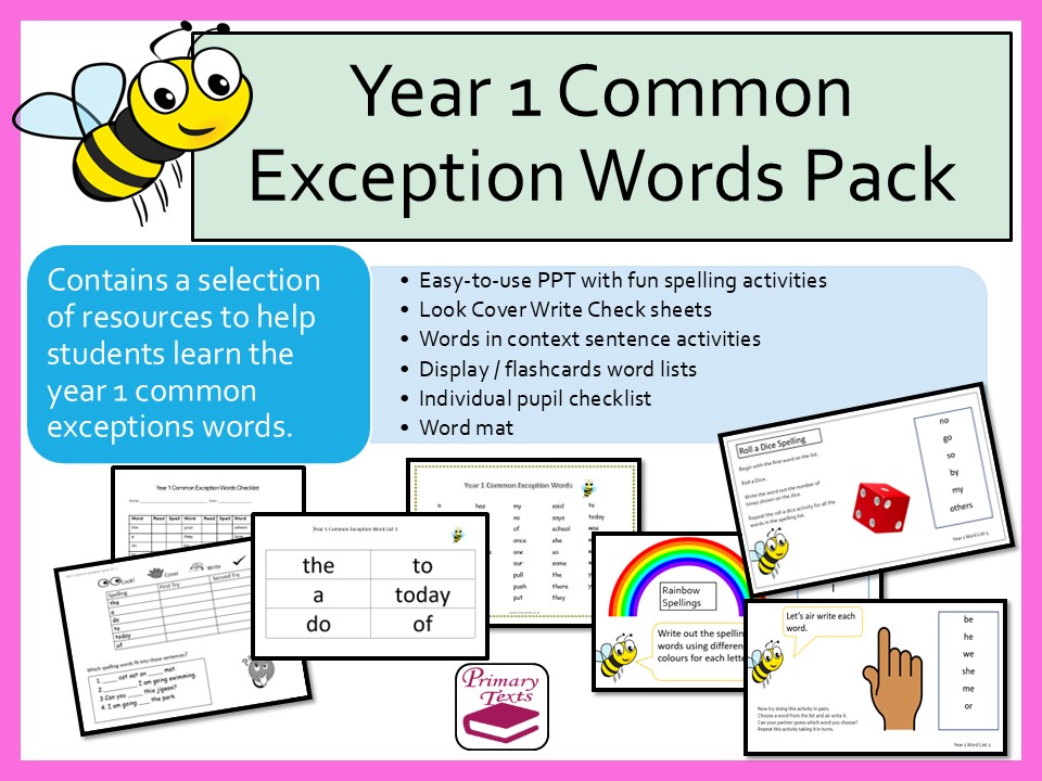 Year 1 Common Exception Words Pack