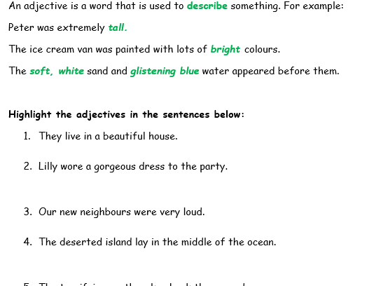 SPaG Starter activities