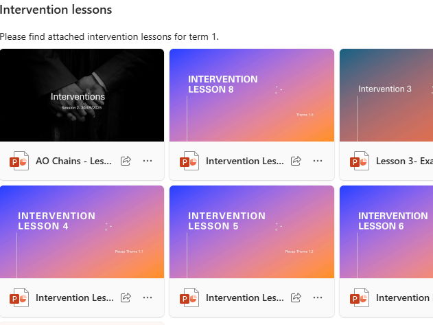 Edexcel GCSE Business Studies Theme 1 Interventions- 30 minutes