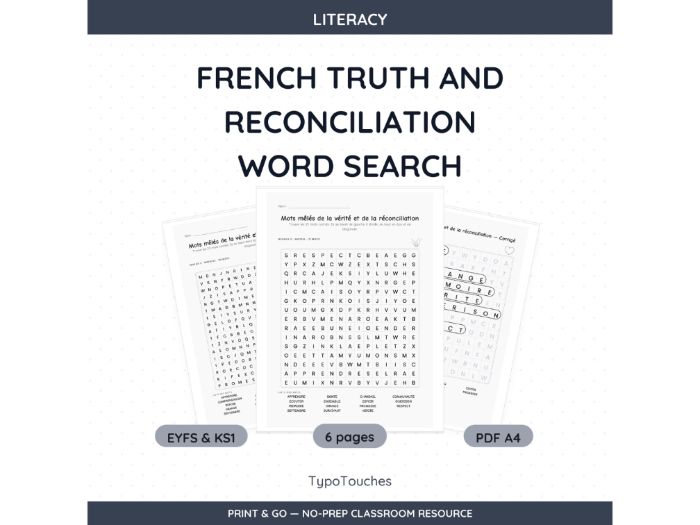 French Truth and Reconciliation Word | 6 pp