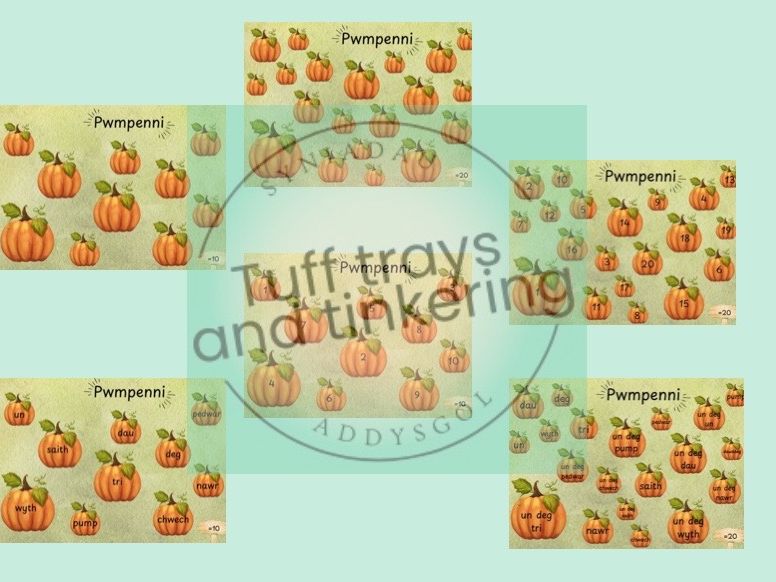 subitising maths pumpkins pompon hydref autumn curriculum for wales foundation phase enhanced ps1