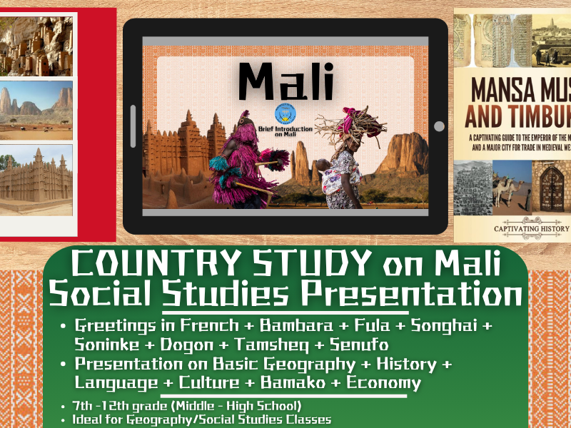 Mali Country Study - Geography + Social Studies Presentation - West Africa